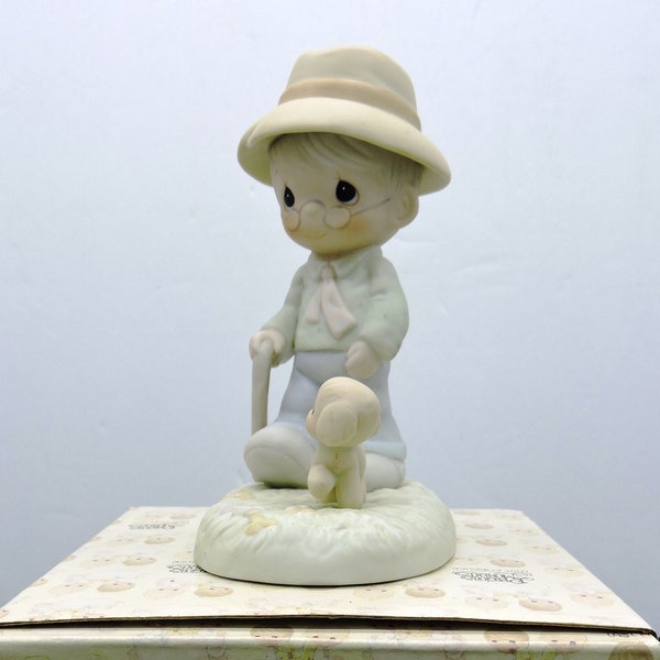 1988 Precious Moments "We Need A Good Friend Through The Ruff Times" Figurine Samuel J Butcher #520810