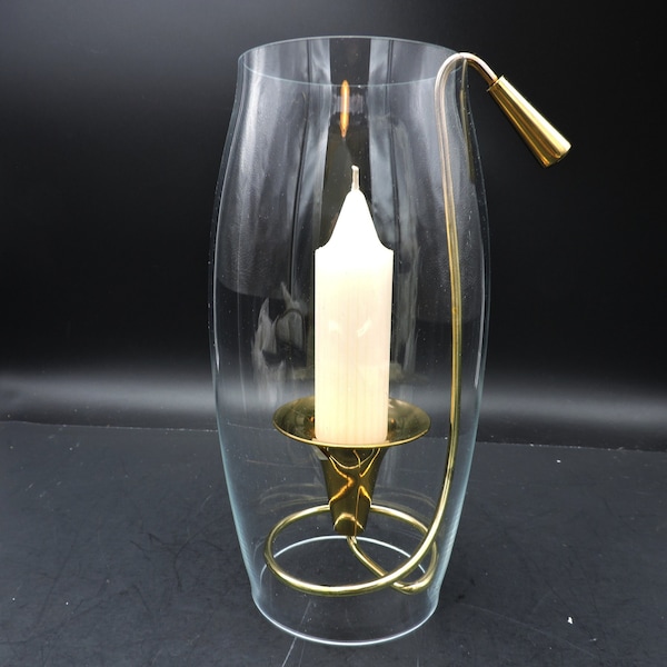 Valsan Heirloom Collection Brass Candlestick With Hurricane Cover Solid Brass Lacquer Finished With 2 Candles Portugal