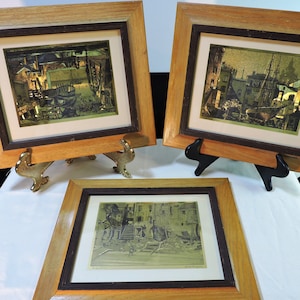 Lionel Barrymore Framed Gold Foil Etchings Prints 3 Available