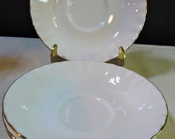 Royal Albert Bone China Val D'or Saucers Made in England Set/4
