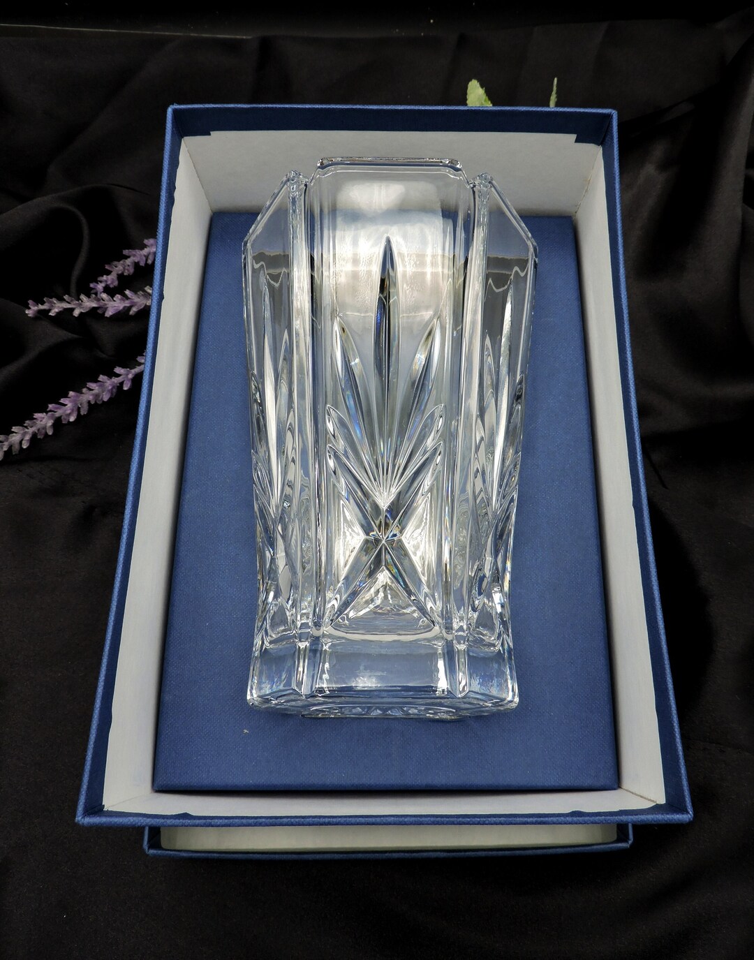 Vintage Wedgwood Lead Crystal Flower Vase 6.25h in Etsy