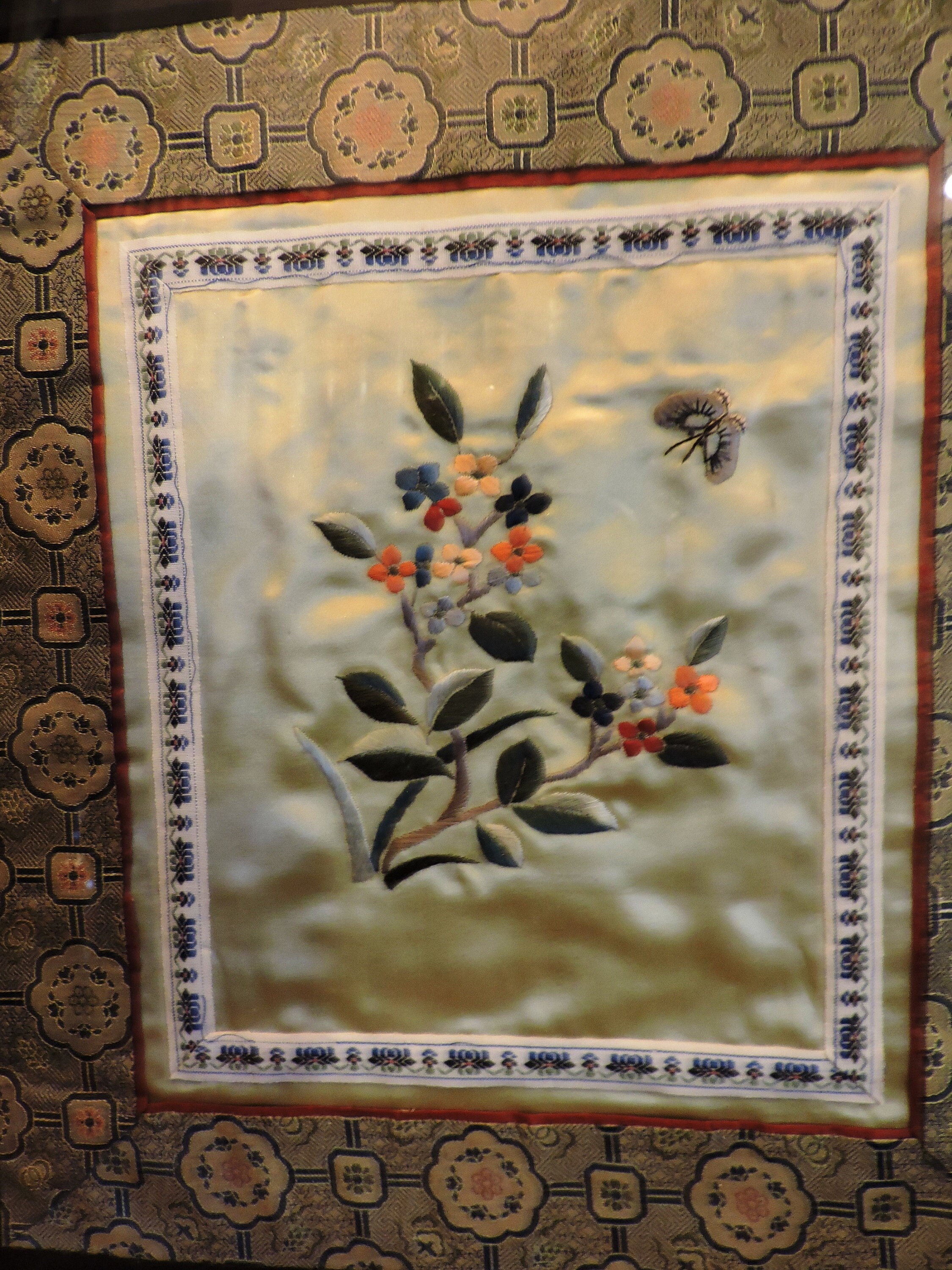 Beautiful Vintage Asian Silk Embroidered Art Framed and Matted Etsy