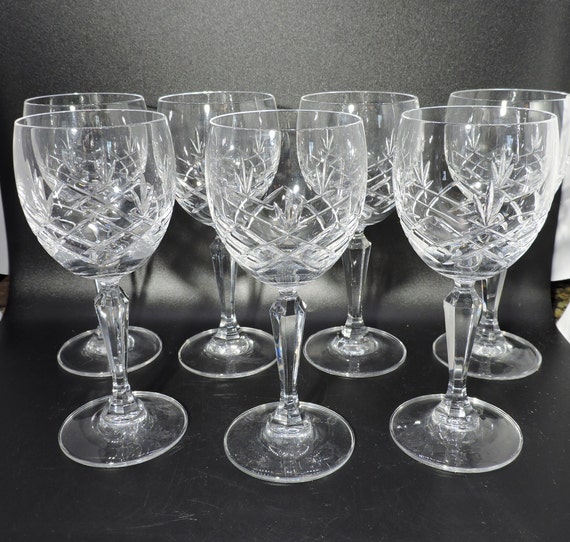 Royal Albert Ludlow Hand Cut Crystal Wine Glasses 6.5