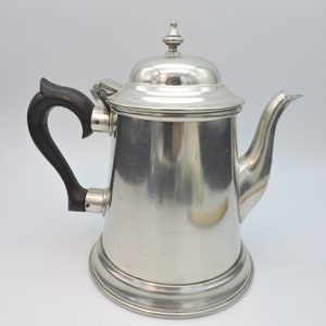 Kirk Stieff Pewter Coffee Pot P-32-28 With Black Handle Discontinued