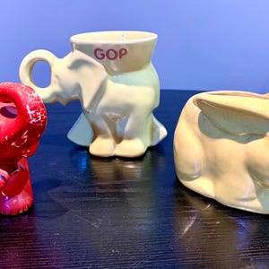 Set of 3-Vintage Ceramic Pottery Animal Planters Including Frankoma, and FAPCO
