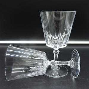 Vtg. Versailles By Cris D&#39;Arques Durand  Claret Water Goblets Discontinued Sets Of 2