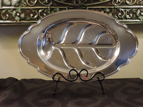 Metal meat serving platter new arrivals