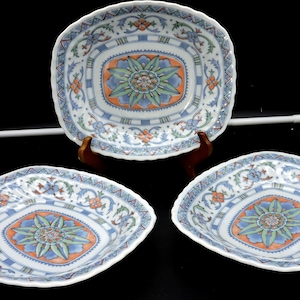Set Of 3 Andrea By Sadek 9&quot; X 8&quot; Chinoiserie Rectangular Serving Bowls