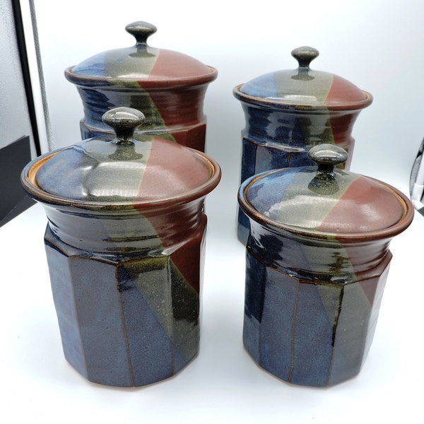 Pottery Canisters Etsy