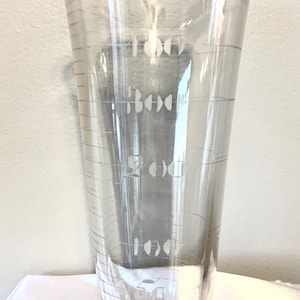 1900’s Armstrong Core Company Laboratory 500cc Etched Pharmaceutical Beaker 9”H