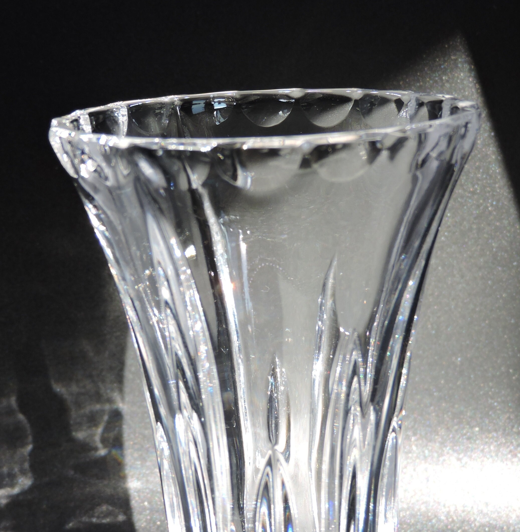 Vintage 8 Lead Crystal Flared and Footed Bud Vase Etsy