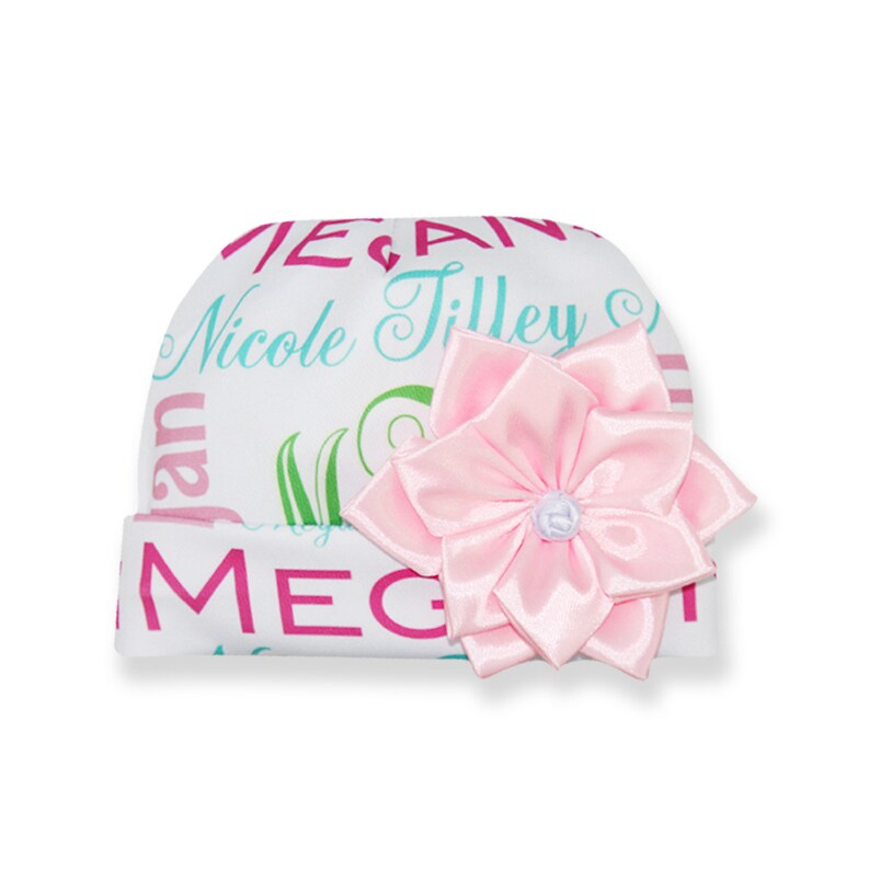 Personalized Baby Girl Monogram Light PinkGift for babyCustom Baby CapBaby ruffle pantsBaby BodysuitsBaby onesieBaby girl hat