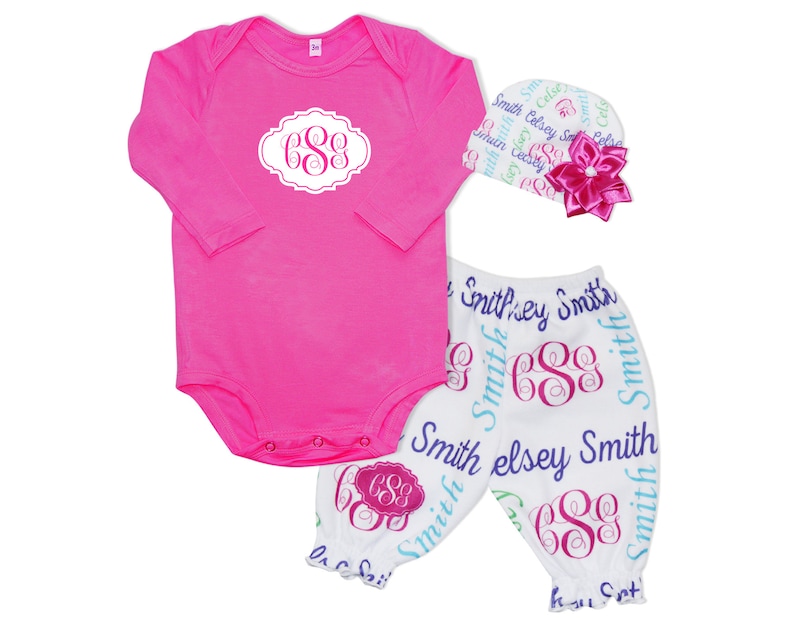 Custom Baby Cap Baby Bodysuits Personalized Baby Girl Custom Name- Gift for baby Custom Name ruffle pants Baby onesie