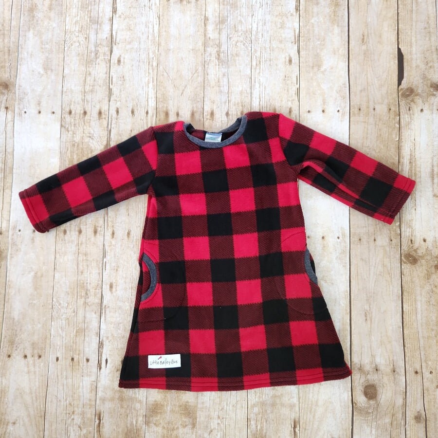 open lace back dress Red Buffalo Plaid Shirt – ReStyle & Co main image 0
