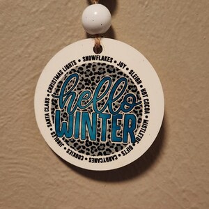 Hello Winter ornament, Christmas present gift