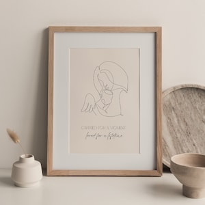 Carried for a Moment, Loved for a Lifetime | Miscarriage Art | Pregnancy Loss Print | Minimalist | Pregnancy Loss Keepsake