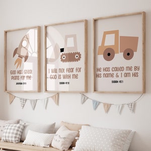 Vehicle Christian Scripture Prints: Boho Nursery Decor (Digital Download)