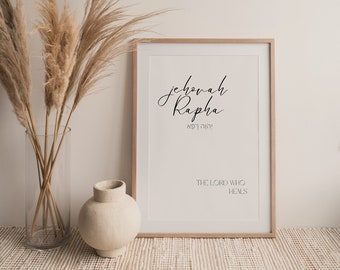 Jehovah Rapha Print: Christian Scripture Art (Digital Download)