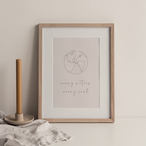 Every Nation Every Soul Art | Christian Wall Print | Religious Decor | Mission Print | Minimalist Home | Matthew 28 Scripture Art
