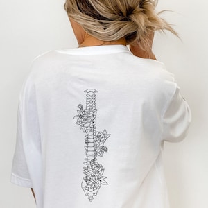 Chiropractic Shirt, Spine Back on Shirt, Gift for Chiropractor, Chiropractic Student, Graduation Gift, Well Adjusted, New Chiropractor Gift
