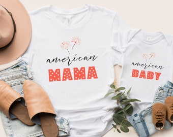 4th Of July Family Matching Party T-Shirt, American Tank Top, Independence Day Tee, Patriotic Family Shirt, Baby Toddler Youth Unisex Sizing