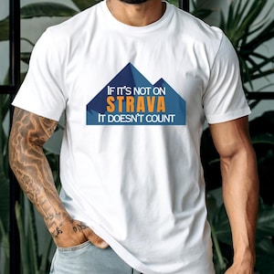 Strava T-shirt | Running Apparel, Fitness, Exercise Shirt, Gift for Husband, Father, Boyfriend, Funny | Marathon, Half Marathon, Strava