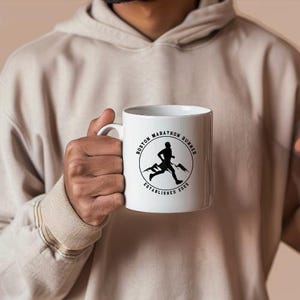 Custom Marathon Ceramic 11oz Mug | Marathon, Half Marathon Cup, Triathlon | Gift for Husband, Father, Boyfriend - Running, Fitness, Ultra