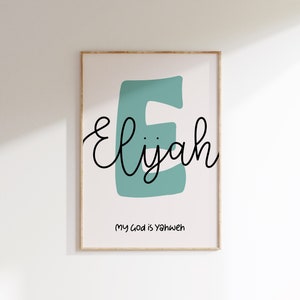 Custom Initial Print, Baby Name Art Nursery, Personalized Name Meaning, Custom Birth Print, Gift for New Mom, Kids Bedroom Decor, Birth Art