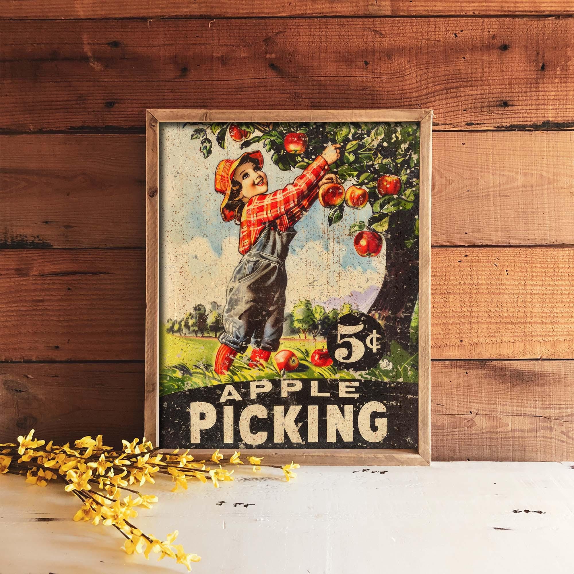 Picking Apples Postcard - Etsy