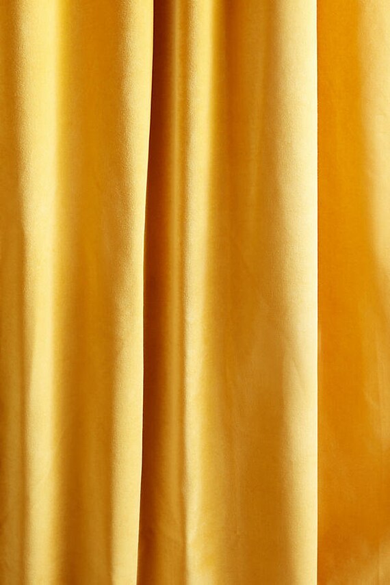 Antique Gold Velvet Drapes With Lining Etsy