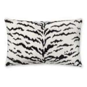 Scalamandre  White Tiger Lumbar Pillow Cover