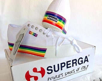 rainbow tennis shoes