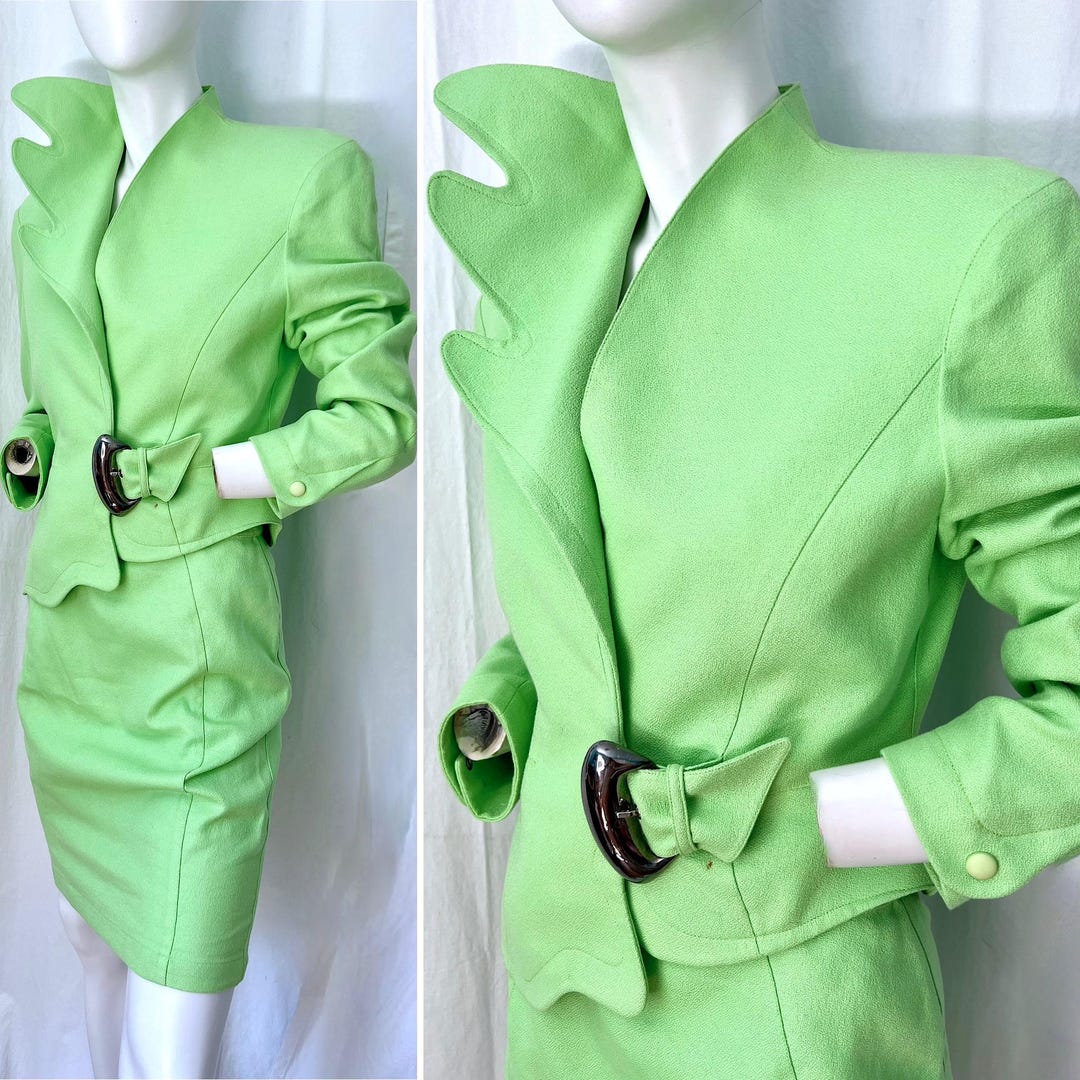 【美品】ヴィンテージ Thierry Mugler アシンメトリージャケット vintage thierry mugler Jacket 1992 Sculpted Jacket With Metal