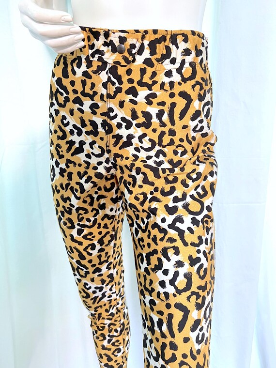 LEOPARD PRINT Stretch Pants, 90s OBERMEYER Ski Pa… - image 4