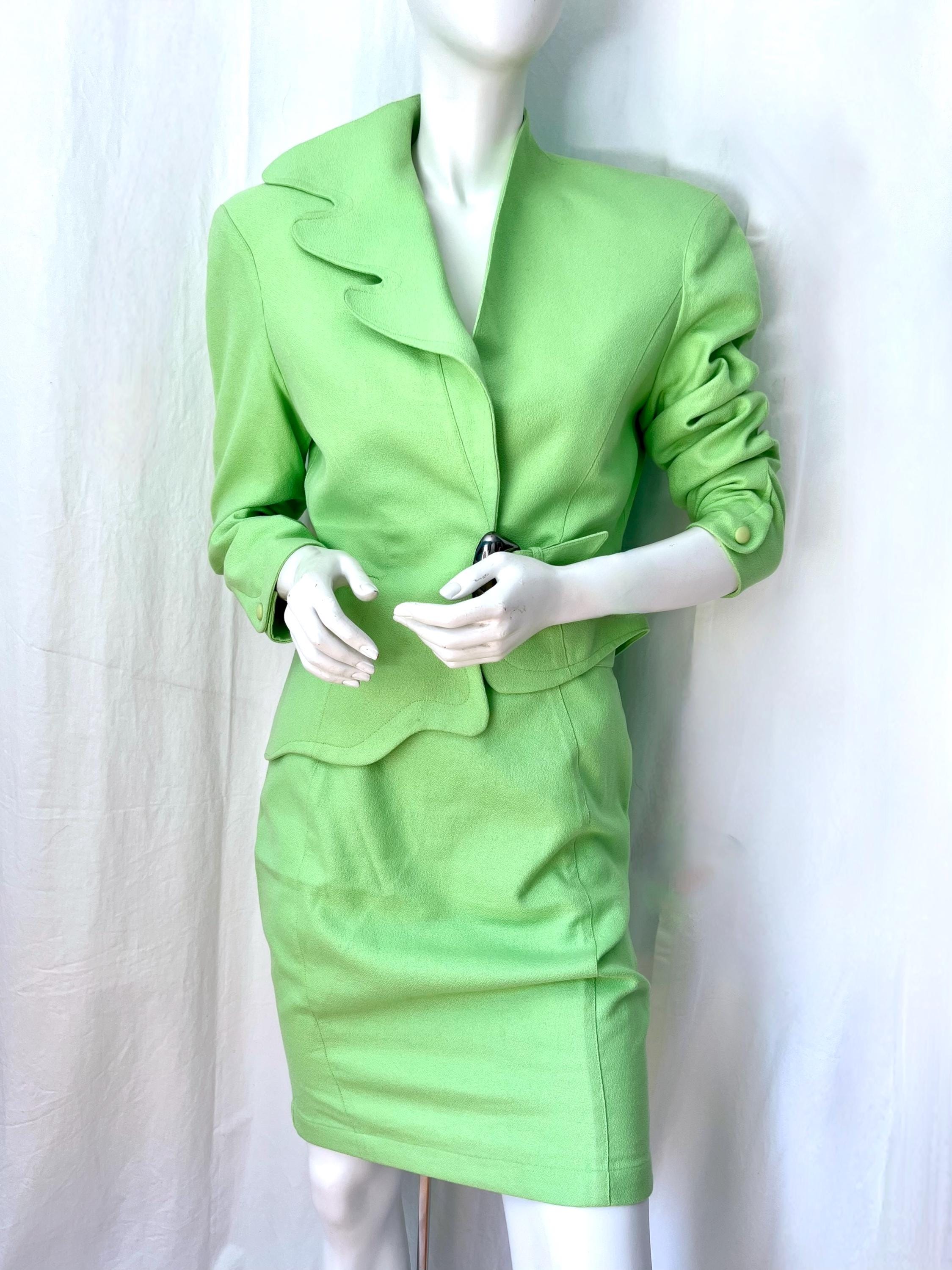 ティエリーミュグレーのビンテージスーツ Vintage Thierry Mugler Suit Dress Blue | Tokyo Roses Vintage