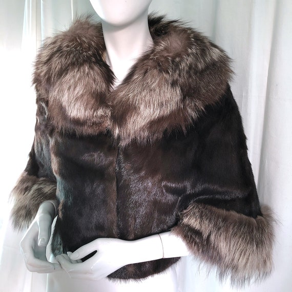 Mob Wife Fur Stole, 1960s Dior New Look, MOTHERS … - image 4