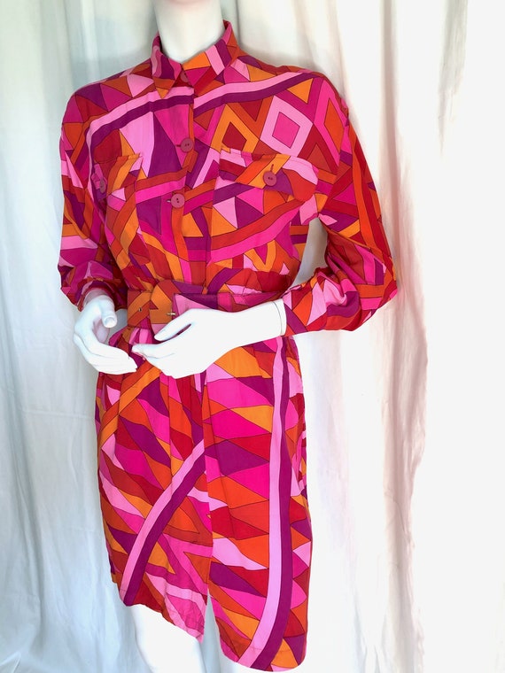 90s GIANNI VERSACE Dress, GENNY Dress, Pink Color… - image 2