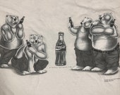 90s Cute Coca Cola Bears double sided shirt