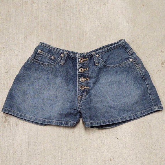 Cute 2000s Button up Mid Rise Blue 