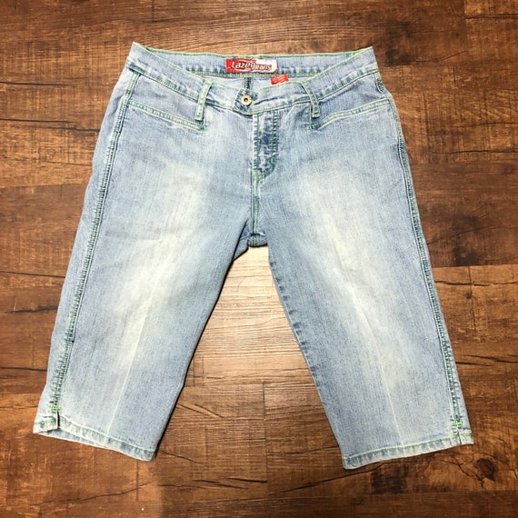 2000s Light Wash Mid Rise Lazer Jeans 