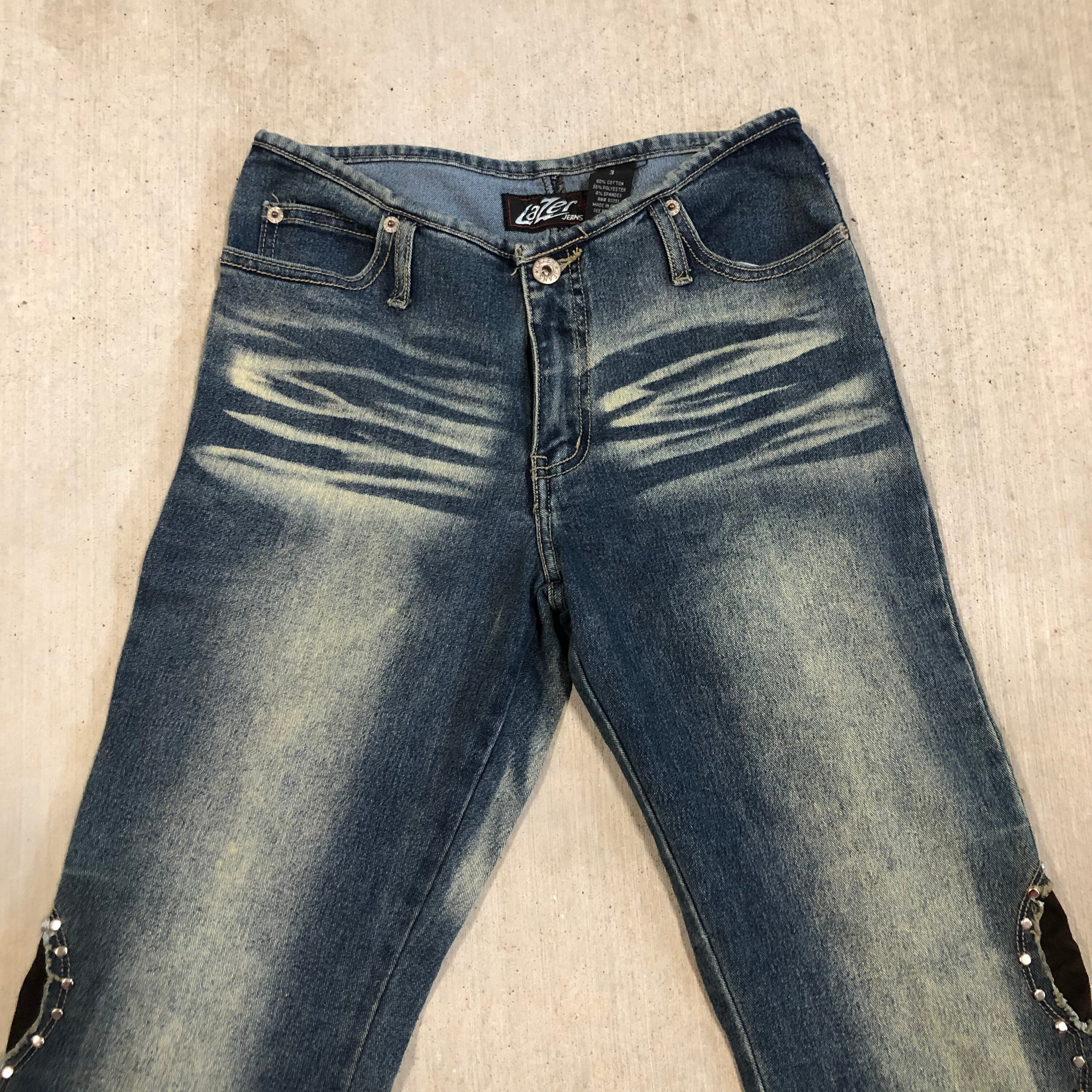 Cute 2000s Brown Tint Lazer Jeans Pants 