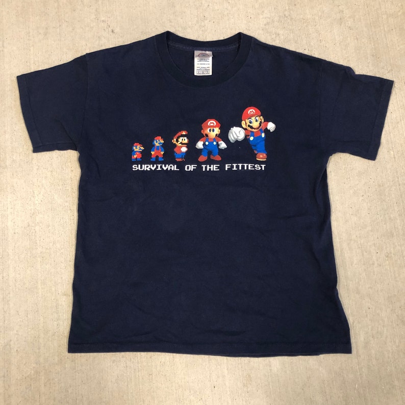 2000s Mario Survival of the Fittest shirt
