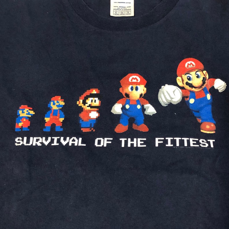2000s Mario Survival of the Fittest shirt