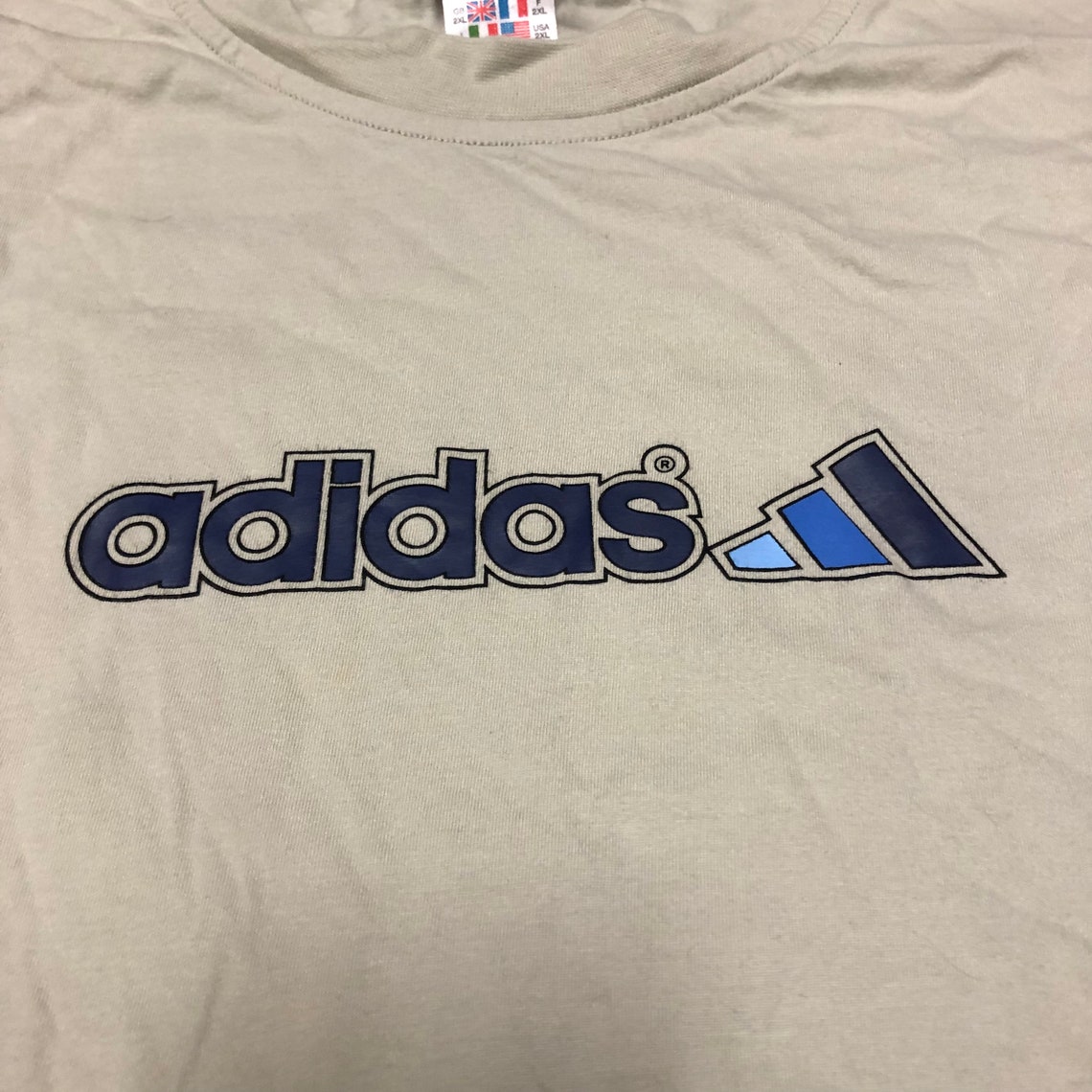 2000s brown Adidas box logo shirt | Etsy