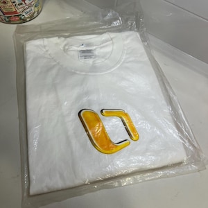 Vintage Deadstock Y2K MicrosoftOutlook Box Logo PC Computer Taschen T-Shirt - Größe XL
