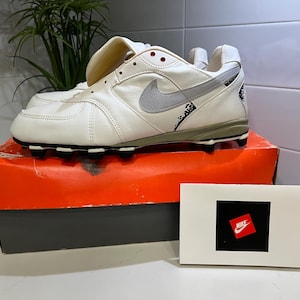 Deadstock Raro Vintage 1990s Nike Air MCS Air Slam Baseball Cleats - Tamanho EUA 12