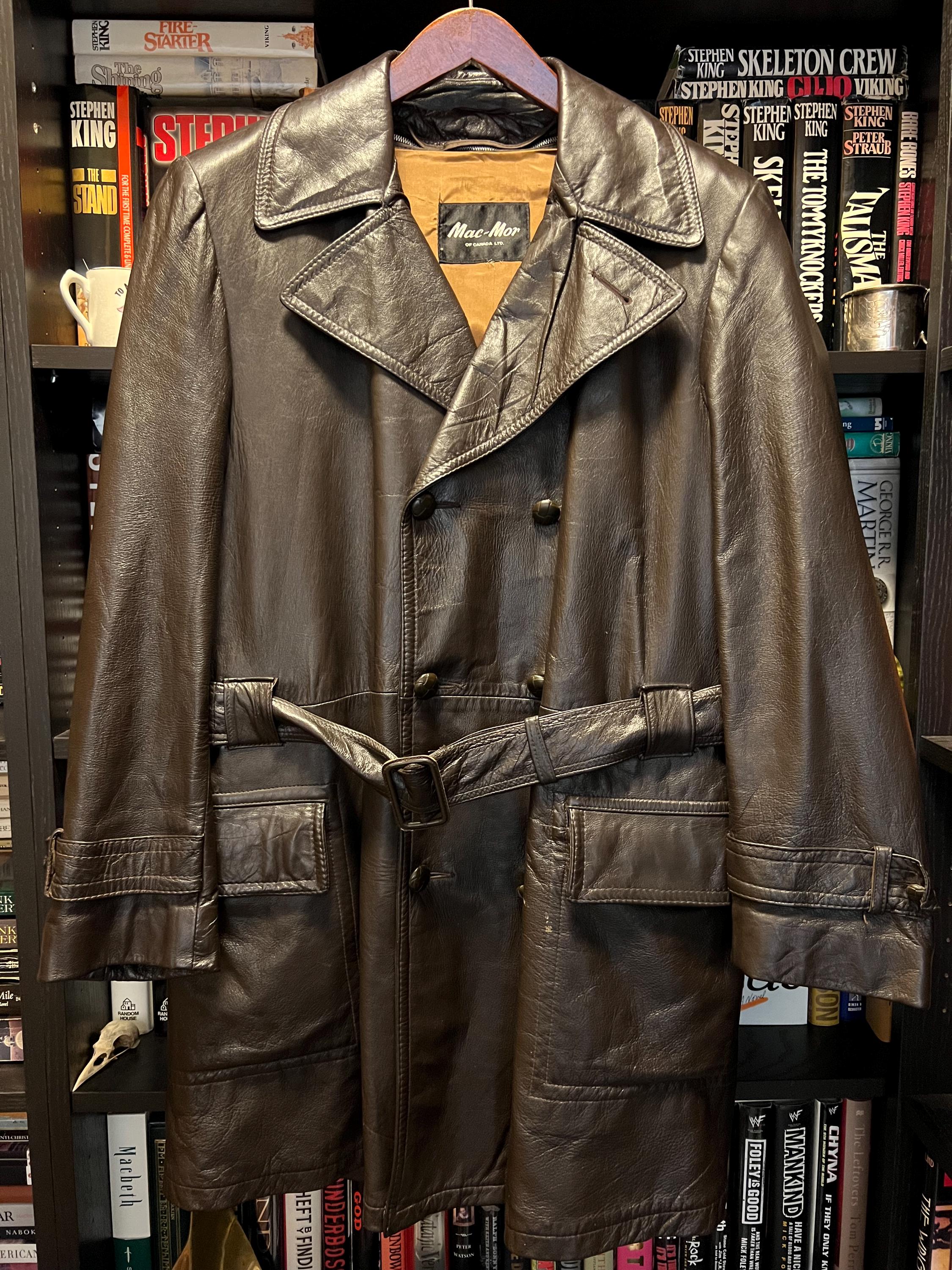 Leather Mac Jacket - Etsy Canada