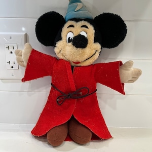 Vintage Disney Sorcerer Mickey Mouse Fantasia Plush Doll