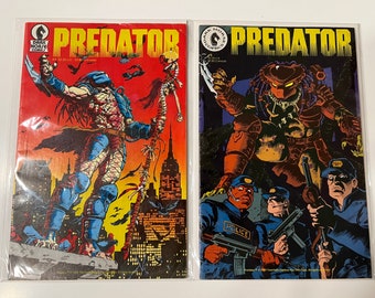 Vintage 1989 Predator #1 (First Printing) & Predator #3  First Appearance of Predator Dark Horse Comics Comic Books