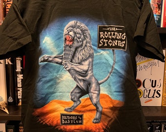 Vintage 1998 The Rolling Stones Bridges to Babylon Hard Rock Las Vegas Concert Tour Rock Band T-Shirt - Size Medium